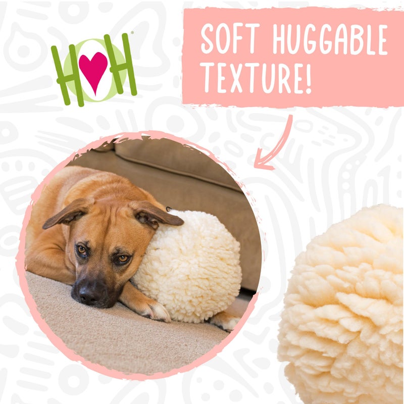 HuggleHounds Plush Ball Dog Toy - Dog Fuzzy Ball Toy, Durable Stuffed Soft Plush for Small and Large Breeds - 4" HuggleFleece, Small - Image 3